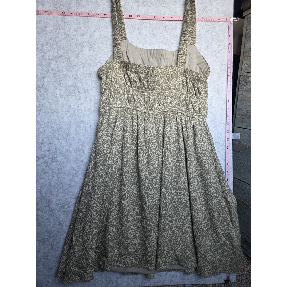 Altar'd State Olive Green Smocked Midi Dress Square Neck Sleeveless Size M - Picture 2 of 4